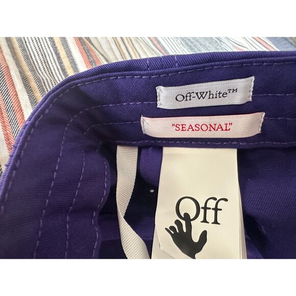 OFF-WHITE Varsity Baseball Cap - Purple - One Size - Authentic - Rare - Picture 4 of 14